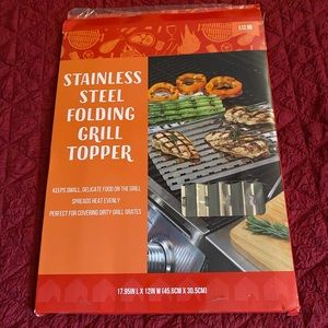 Grill topper stainless steel foldable NEW